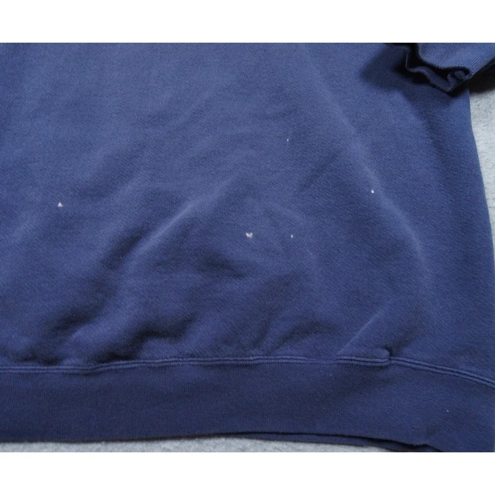 Vintage Adidas Sweatshirt Mens Medium Blue Crewneck Pullover Embroidered Logo